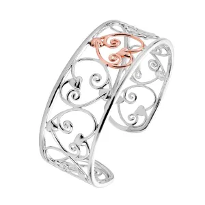 Clogau Tree Of Life Sterling Silver Heart Bangle D