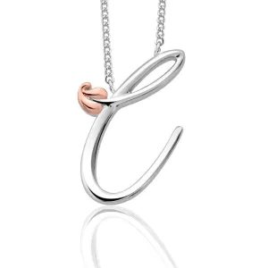 Clogau Tree of Life Sterling Silver Initials Letter C Necklace D