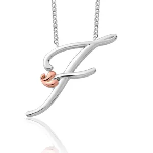Clogau Tree of Life Sterling Silver Initials Letter F Necklace D