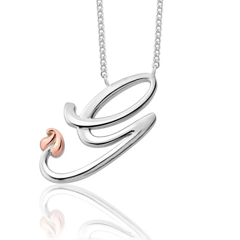 Clogau Tree of Life Sterling Silver Initials Letter G Necklace D