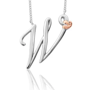 Clogau Tree of Life Sterling Silver Initials Letter W Necklace D