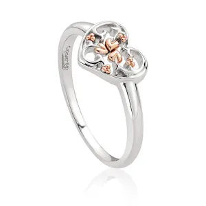 Clogau Tree of Life Sterling Silver One Heart Ring D
