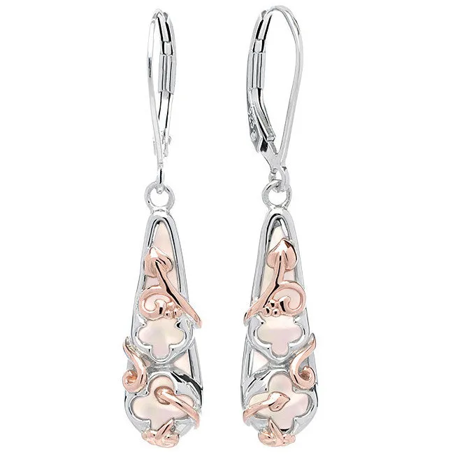 Clogau Tudor Court Sterling Silver and Mother Of Pearl Earrings D