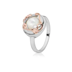 Clogau Tudor Court Sterling Silver Mother of Pearl Ring