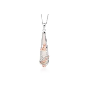 Clogau Tudor Court Sterling Silver Rose Gold Mother Of Pearl Necklace D