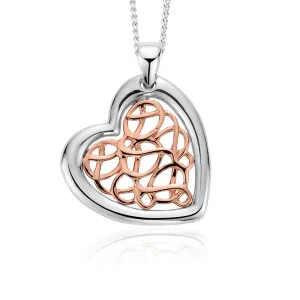 Clogau Welsh Royalty Sterling Silver Heart Necklace