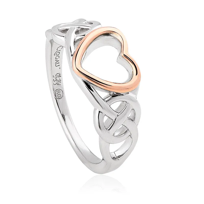 Clogau Welsh Royalty Sterling Silver Heart Ring