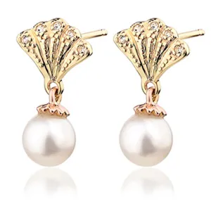 Clogau Windsor 9ct Gold White Topaz Pearl Stud Earrings