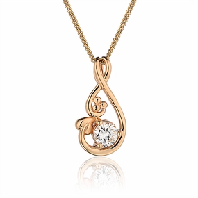 Clogau 1854 Tree of Life 18ct Rose Gold Diamond Pendant D