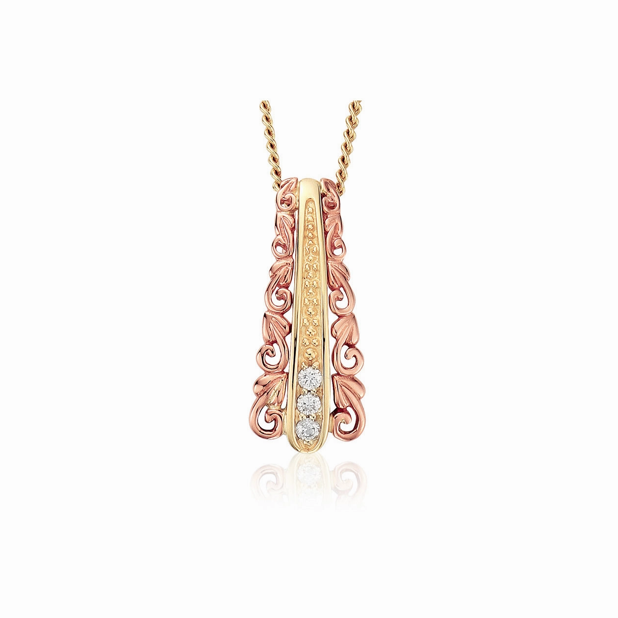 Clogau Am Byth Tapered Diamond Pendant