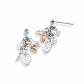 Clogau Awelon Sterling Silver Peridot Drop Earrings
