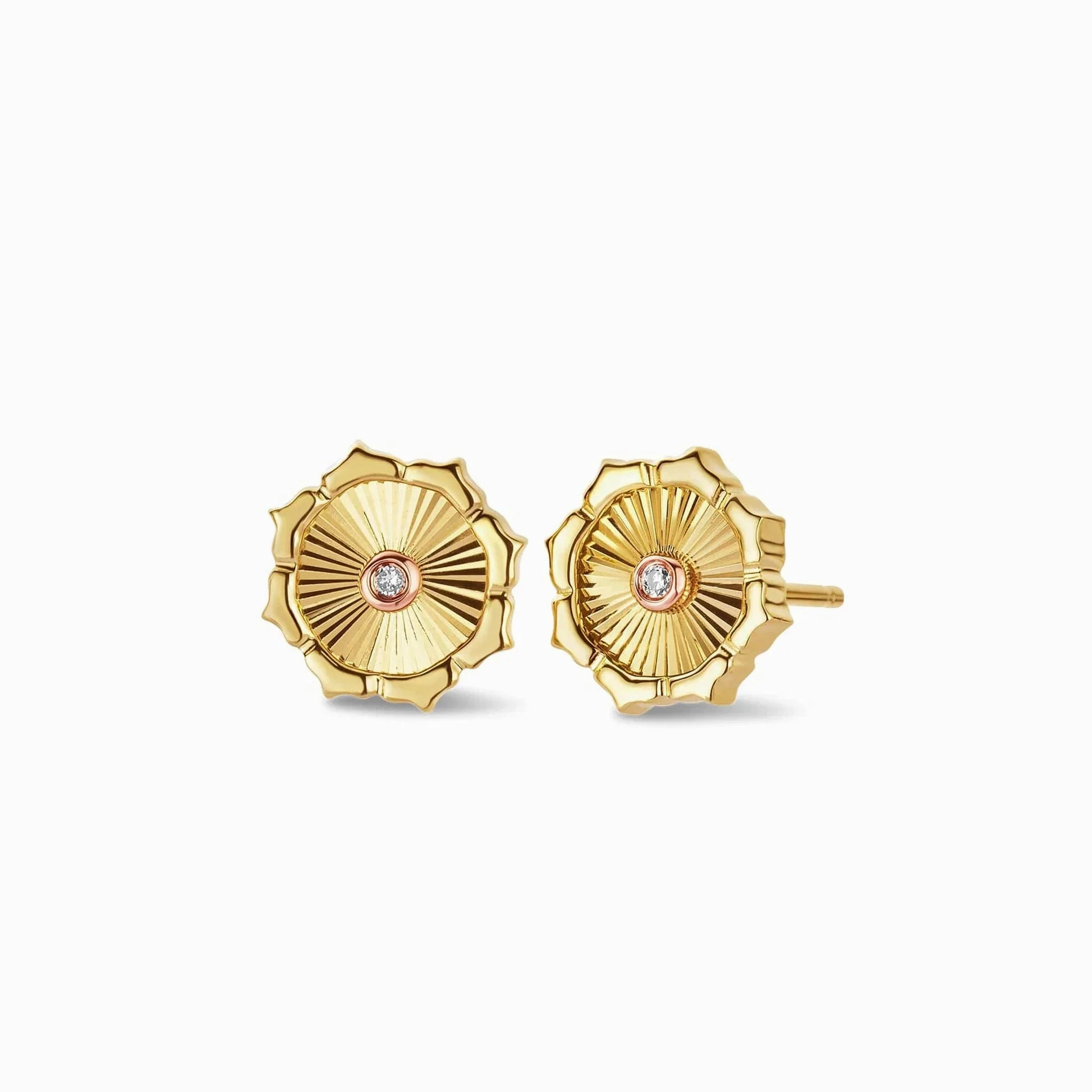 Clogau Bore Da Gold Diamond Stud Earrings