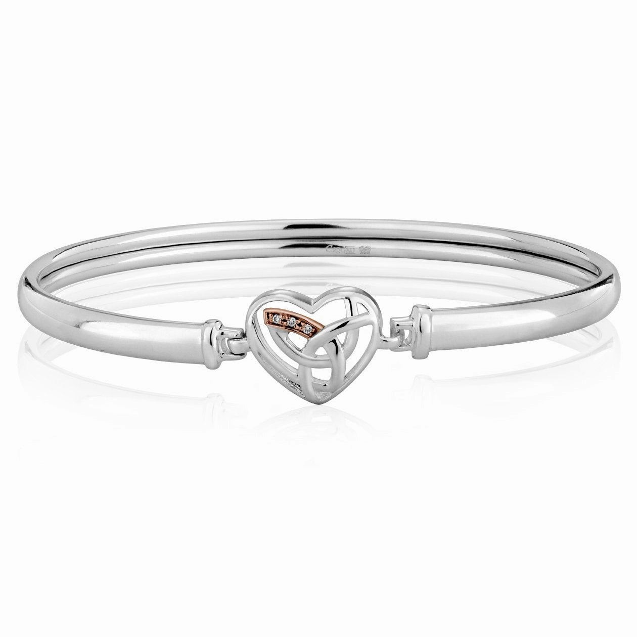 Clogau Eternal Love Sterling Silver Diamond Bangle D