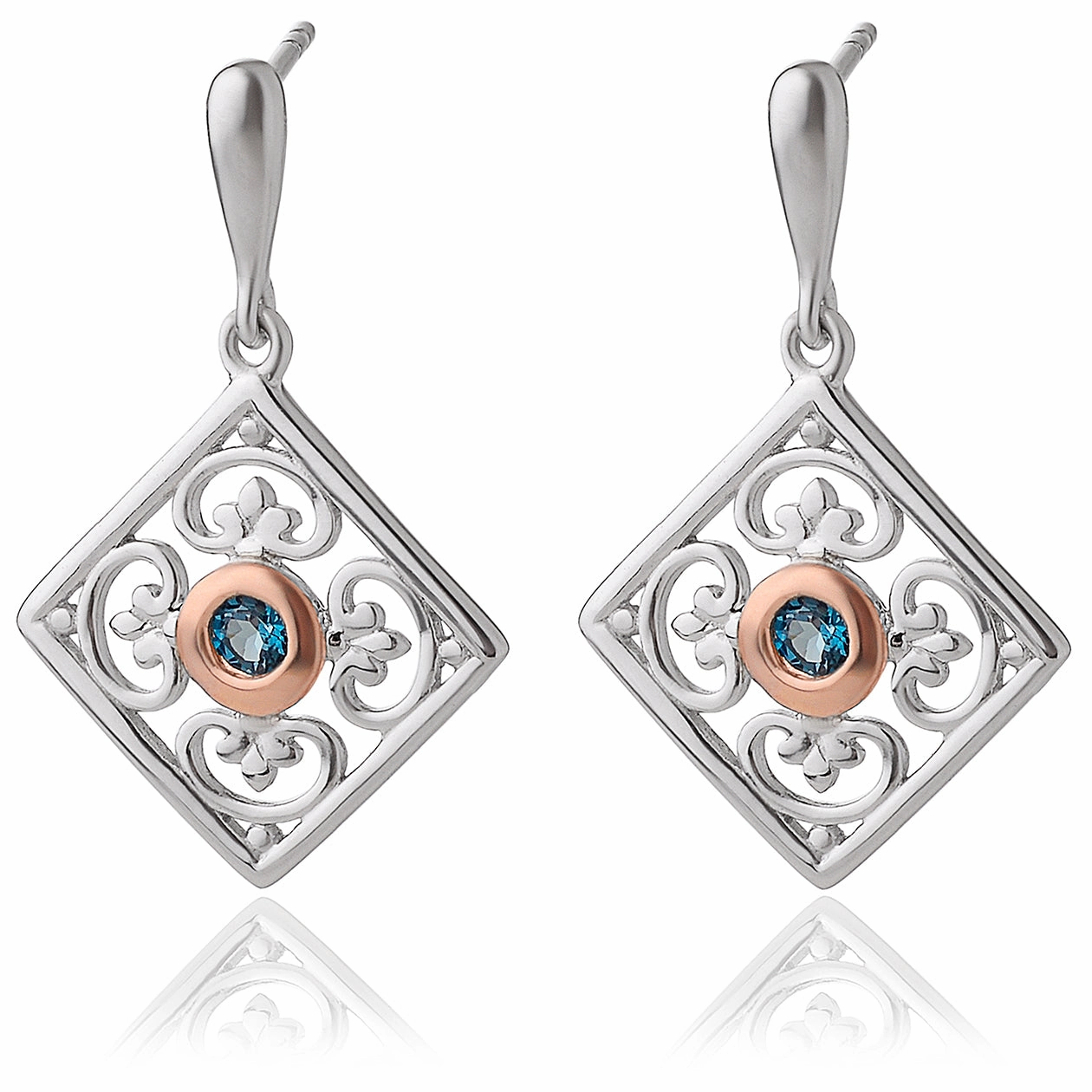 Clogau Kensington Palace Silver Drop Earrings