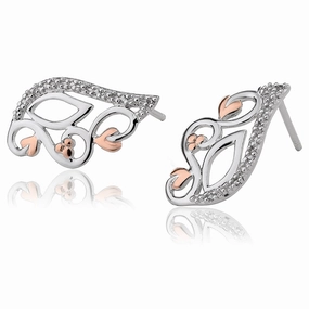 Clogau Masque Sterling Silver White Topaz Stud Earrings