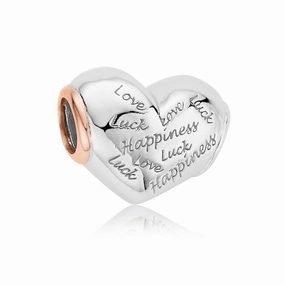 Clogau Milestones Sterling Silver Love Luck And Happiness Charm