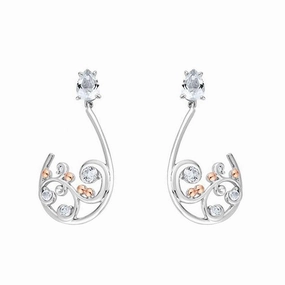 Clogau St Govans Cove Sterling Silver Half Hoop Earrings D