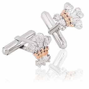 Clogau The Prince of Wales' Feathers 50th Anniversary Cufflinks