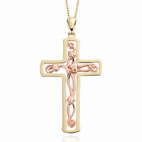 Clogau Tree of Life 9ct Rose Gold Cross Necklace