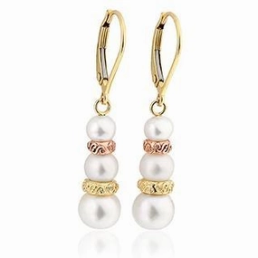 Clogau Tree of Life 9ct Yellow Gold Freshwater Pearl Drop Earrings D