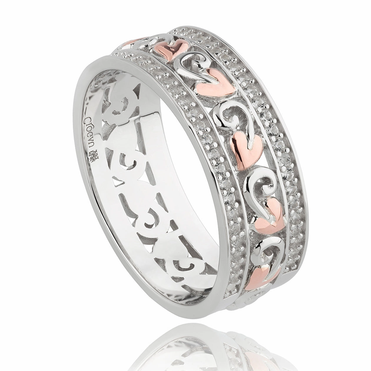 Clogau Tree of Life Sterling Silver Bar Wide Ring D