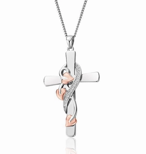 Clogau Tree of Life Sterling Silver Cross Vine Pendant