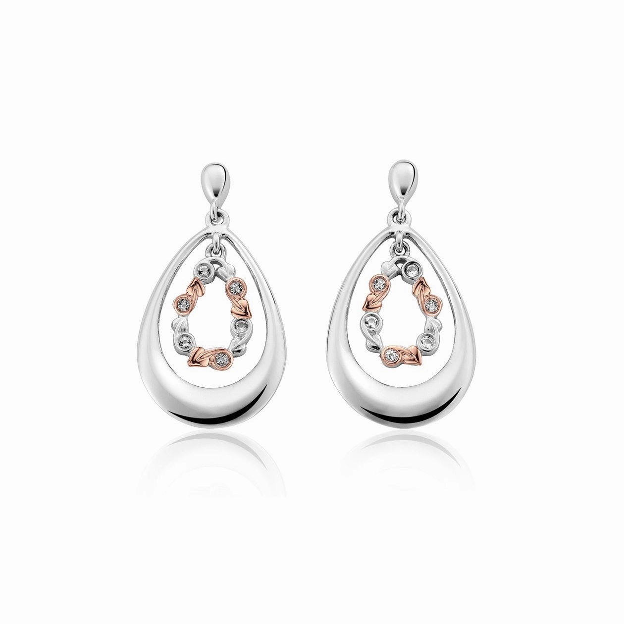 Clogau Tree Of Life Sterling Silver Drop Earrings