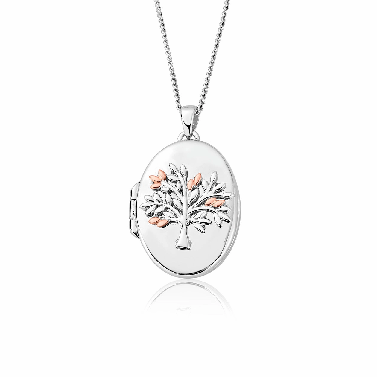 Clogau Tree of Life Sterling Silver Oval Locket Necklace