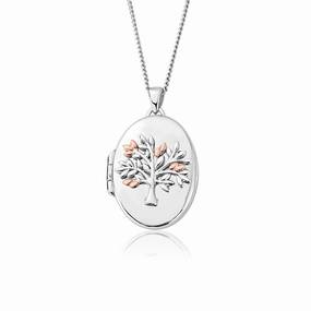 Clogau Tree of Life Sterling Silver Oval Locket Necklace