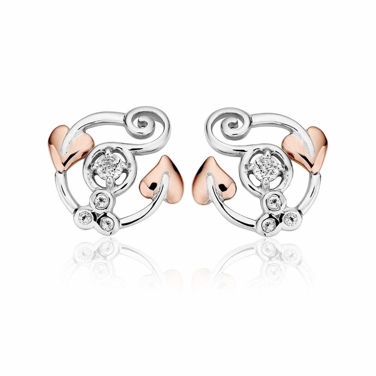 Clogau Tree of Life Sterling Silver Topaz Origin Stud Earrings D