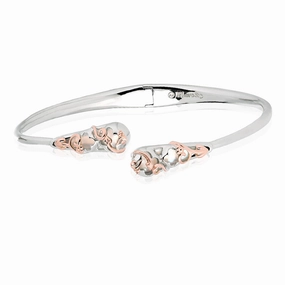 Clogau Tudor Court Sterling Silver and Mother Of Pearl Bangle