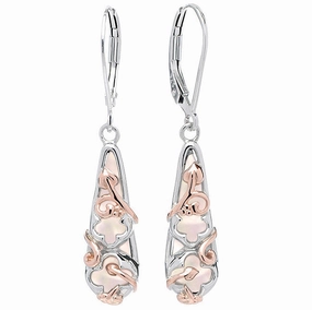 Clogau Tudor Court Sterling Silver and Mother Of Pearl Earrings D