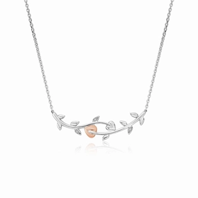 Clogau Vine of Life White Topaz Sterling Silver Necklace
