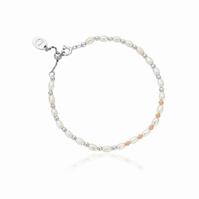 Clogau Welsh Beachcomber Sterling Silver Freshwater Pearl Adjustable Bracelet