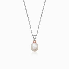 Clogau Welsh Beachcomber Sterling Silver Freshwater Pearl Pendant