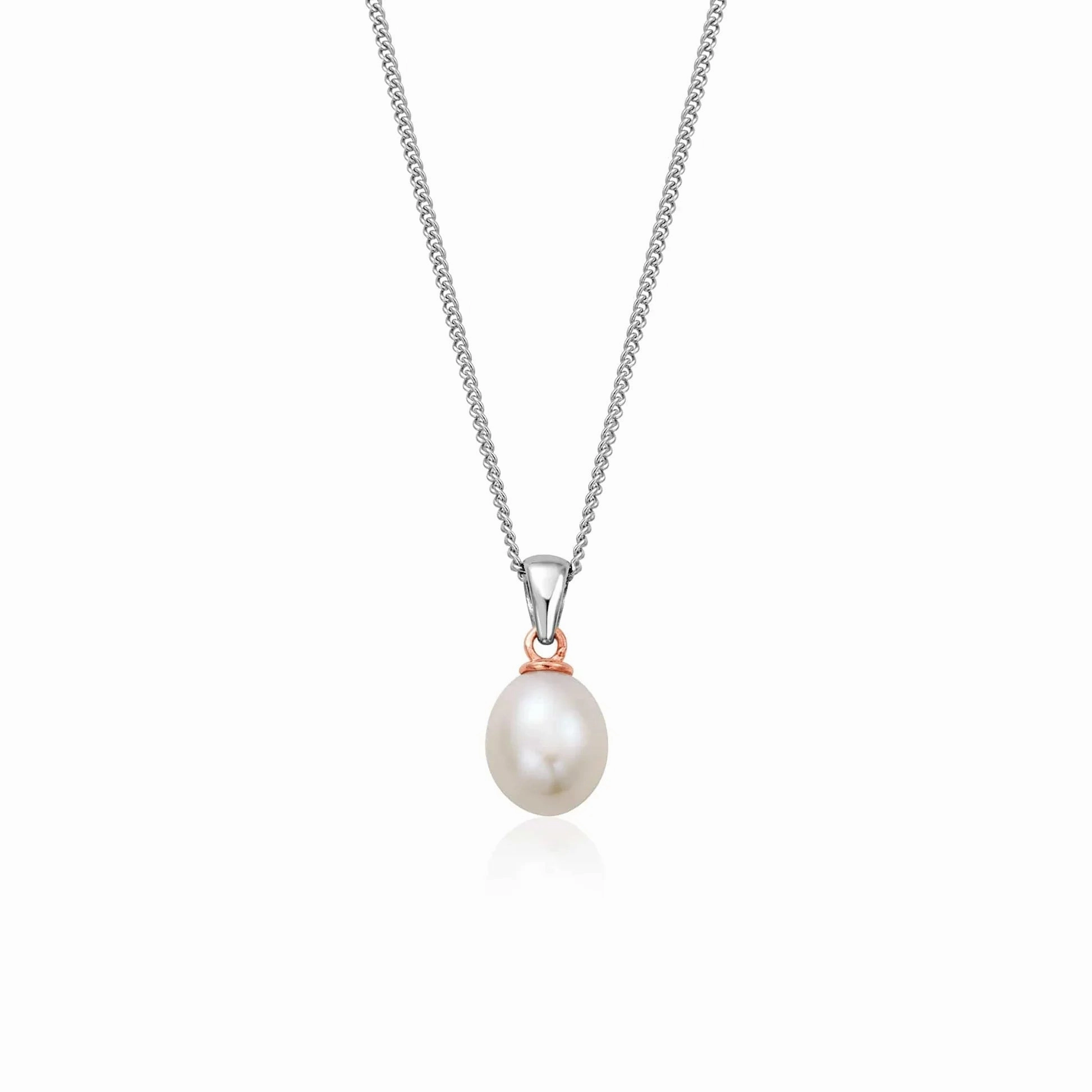 Clogau Welsh Beachcomber Sterling Silver Freshwater Pearl Pendant