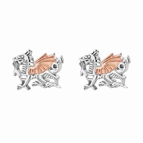 Clogau Welsh Dragon Sterling Silver Stud Earrings