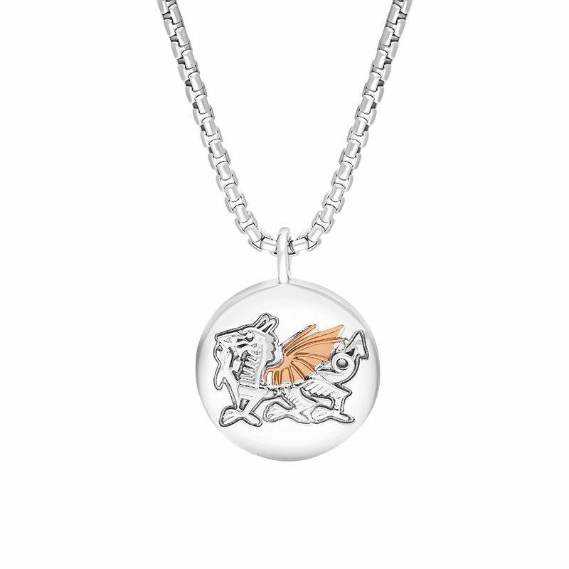 Clogau Welsh Rugby Union Welsh Dragon Sterling Silver Necklace