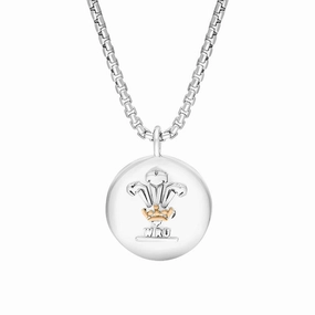 Clogau Welsh Rugby Union Welsh Dragon Sterling Silver Necklace
