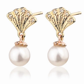 Clogau Windsor 9ct Gold White Topaz Pearl Stud Earrings