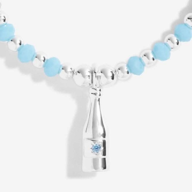 Colour Pop A Little Champagne Please! Silver 17.5cm Stretch Bracelet 5208
