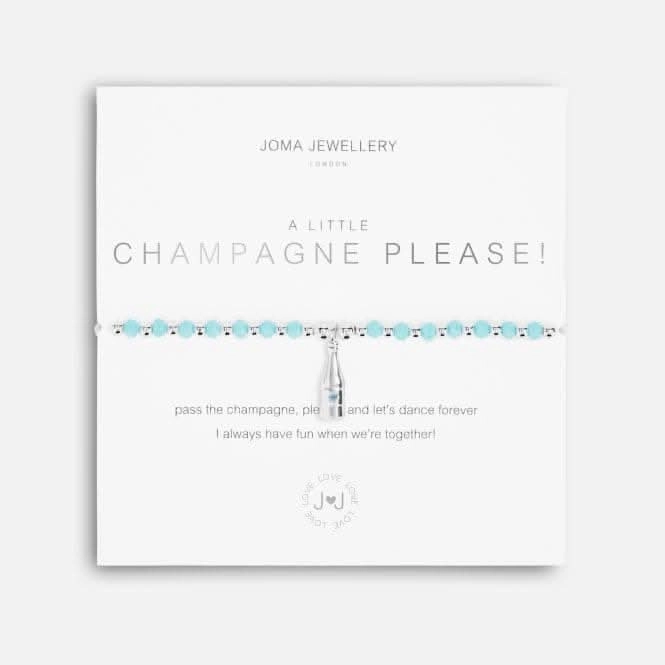 Colour Pop A Little Champagne Please! Silver 17.5cm Stretch Bracelet 5208