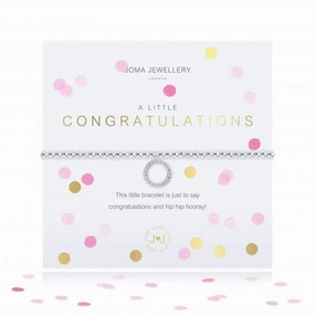 Confetti A Little Congratulations Silver 17.5cm Stretch Bracelet 4334
