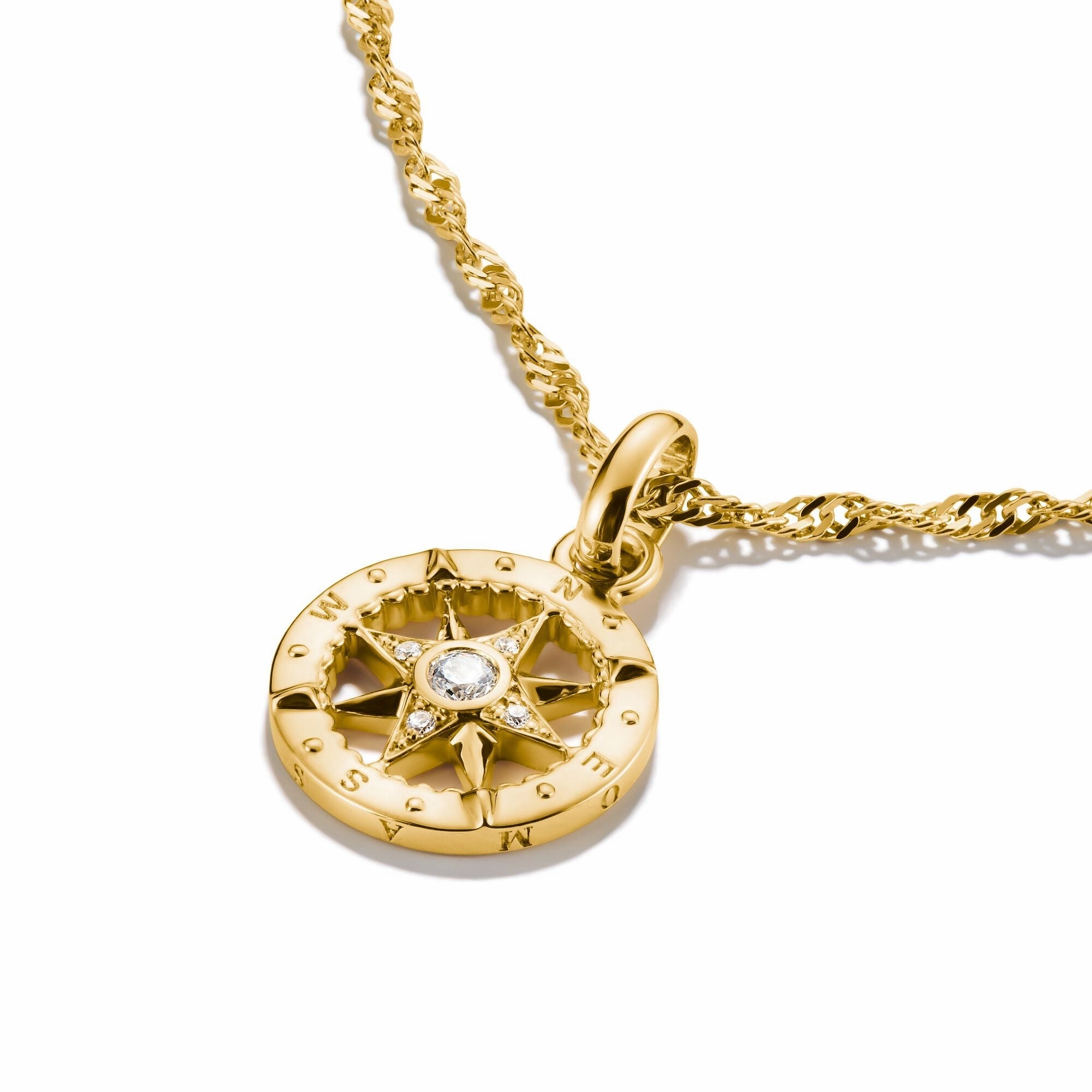 Connect Charm compass Gold