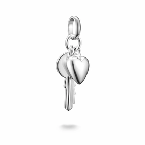 Connect Charm key with heart silver