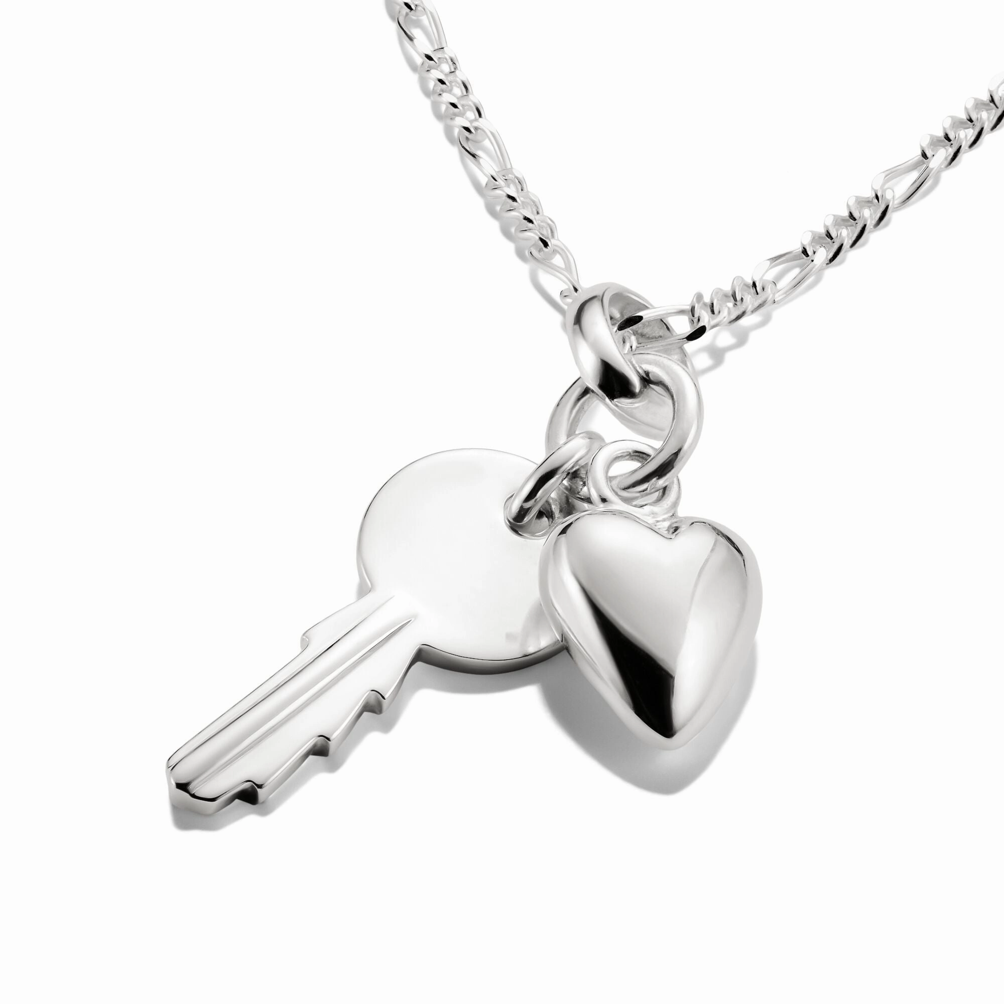 Connect Charm key with heart silver
