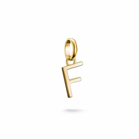 Connect Charm letter F Gold