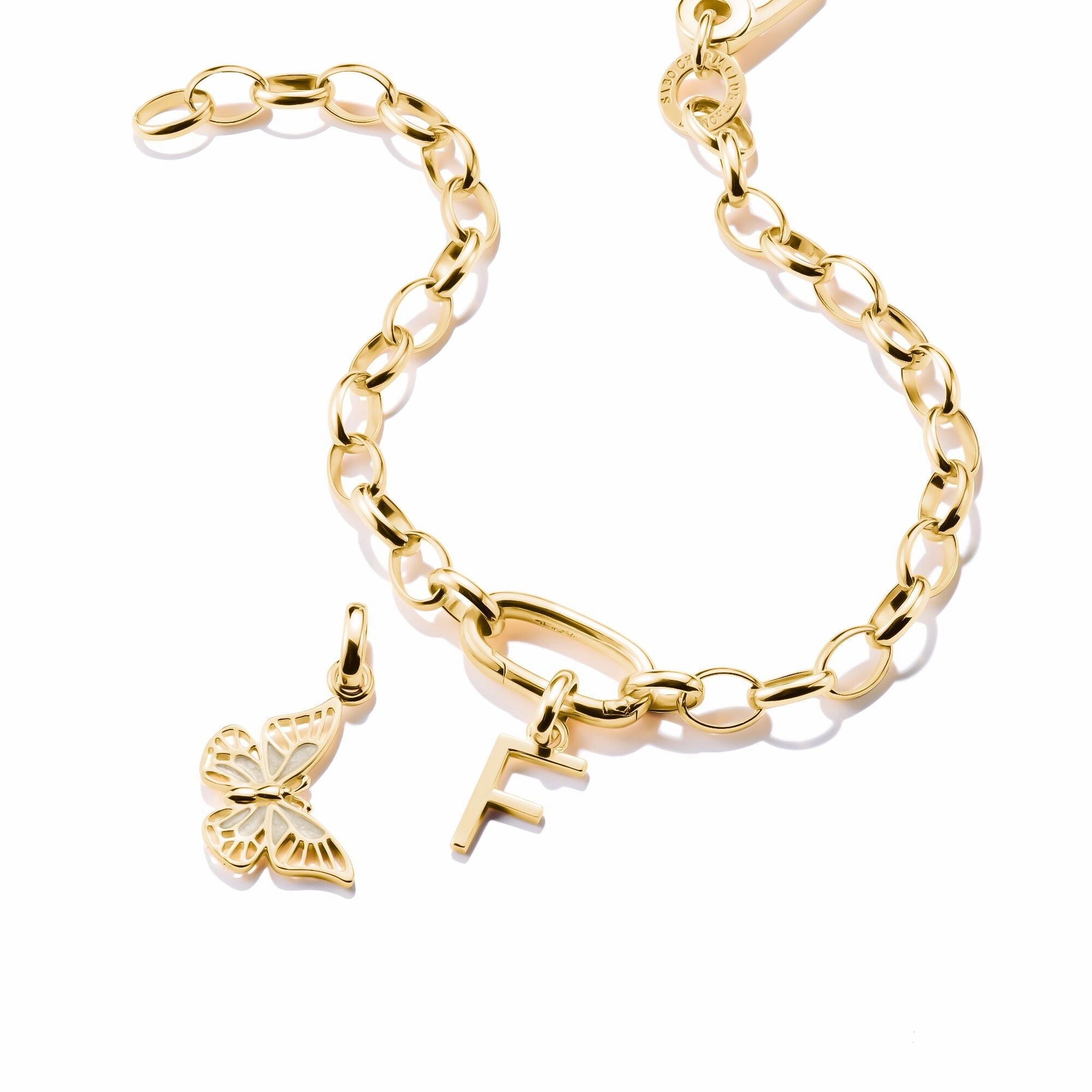 Connect Charm letter F Gold