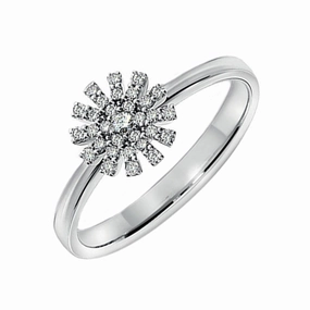 Damiani Margherita 18ct White Gold 0.16ct Diamond Ring