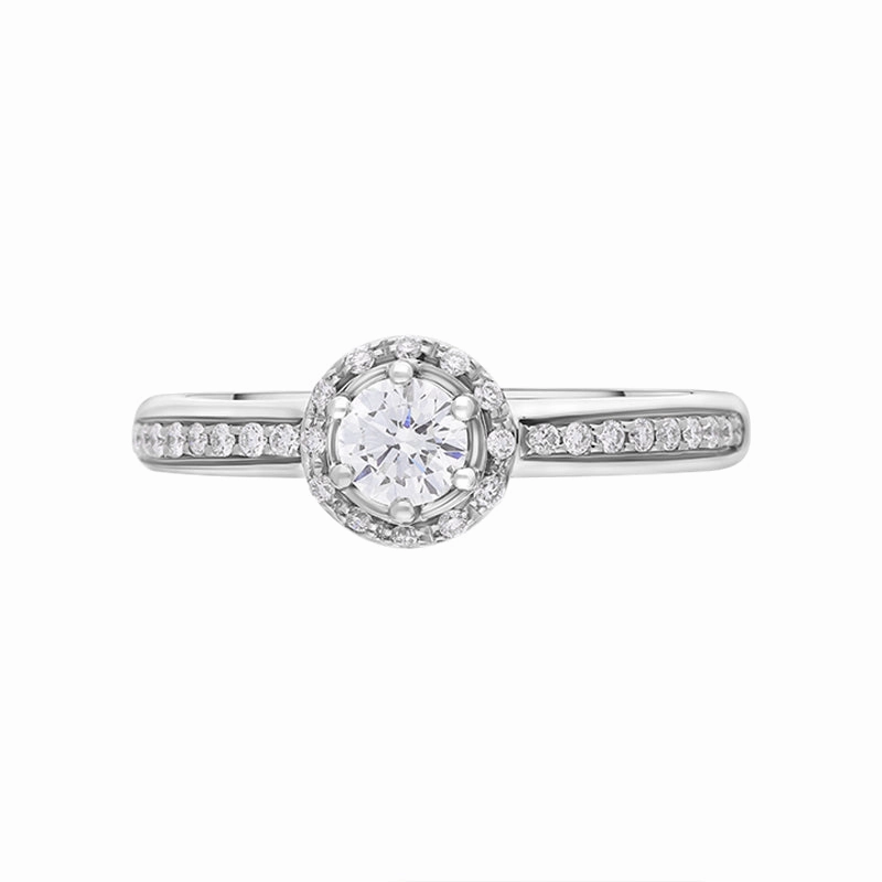 Damiani Minou Platinum 0.41ct Diamond Round Cut Pave Ring